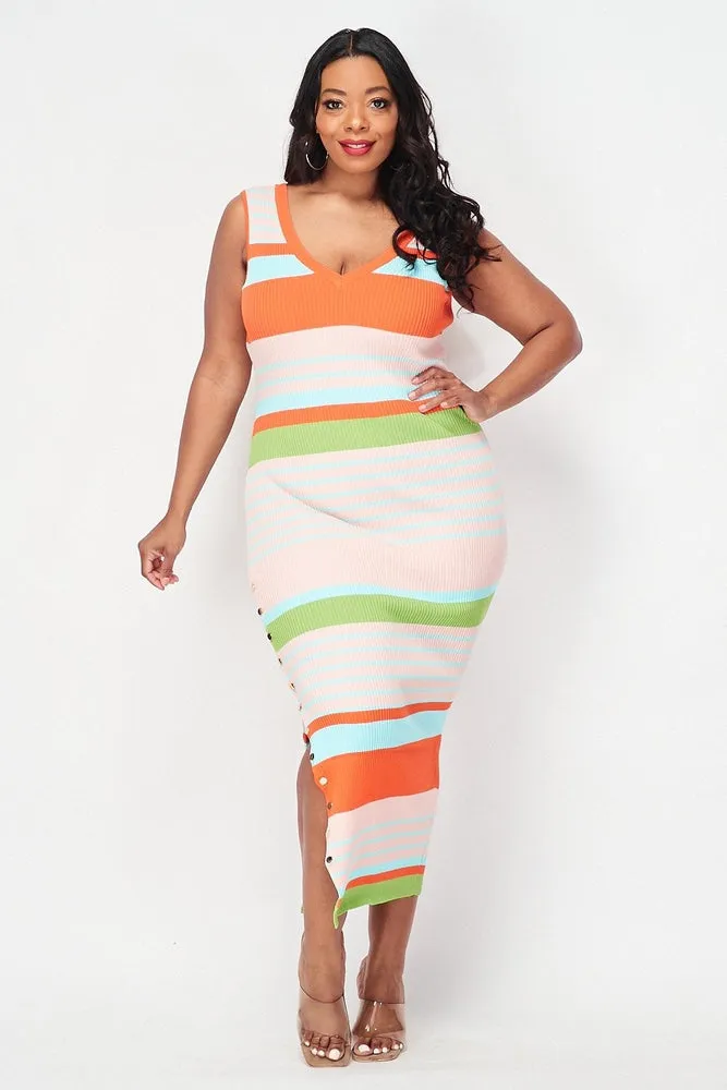 Kia Striped Maxi Dress