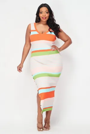 Kia Striped Maxi Dress