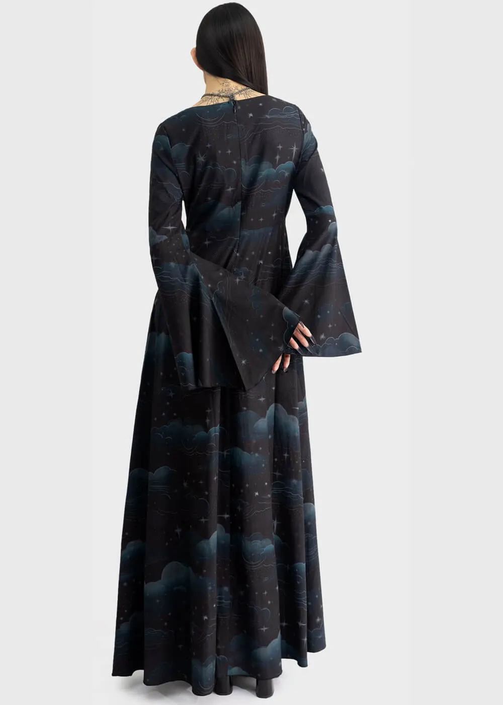 Killstar Dreamanicon Stars Maxi Dress Black