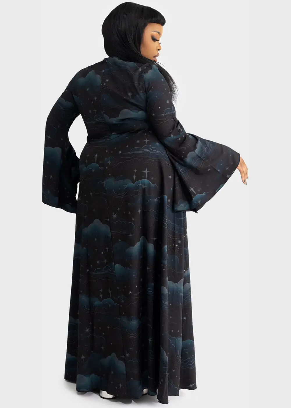 Killstar Dreamanicon Stars Maxi Dress Black