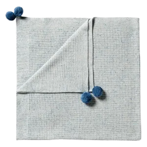 Knitted Fleck Blanket - Bluestone Fleck