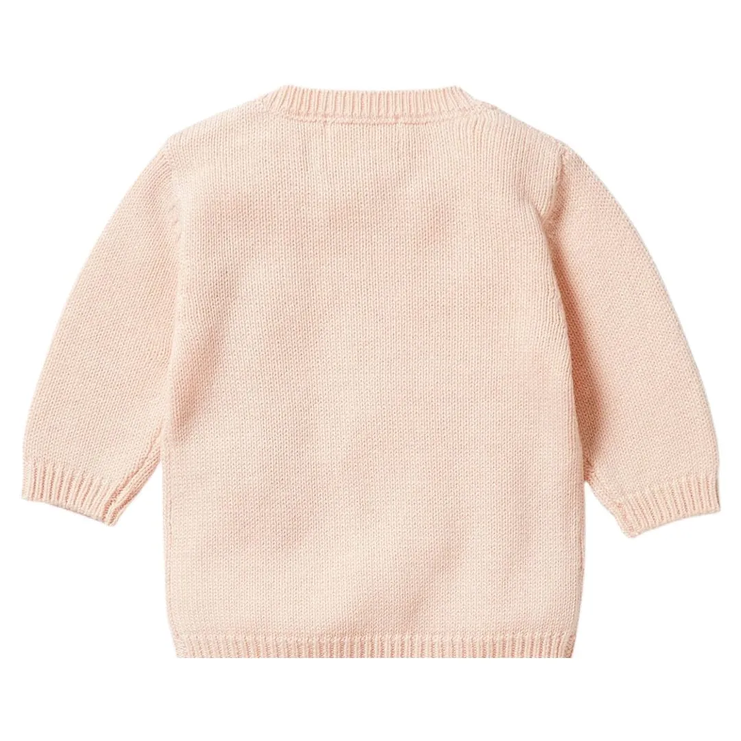 Knitted Mini Cable Jumper - Blush