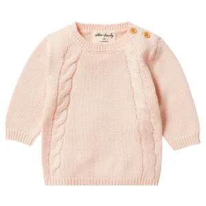 Knitted Mini Cable Jumper - Blush