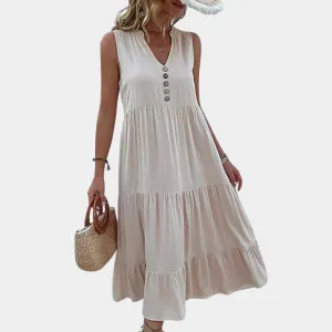 Ksenija - Casual women's v-neck dress
