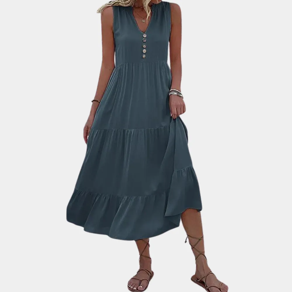 Ksenija - Casual women's v-neck dress