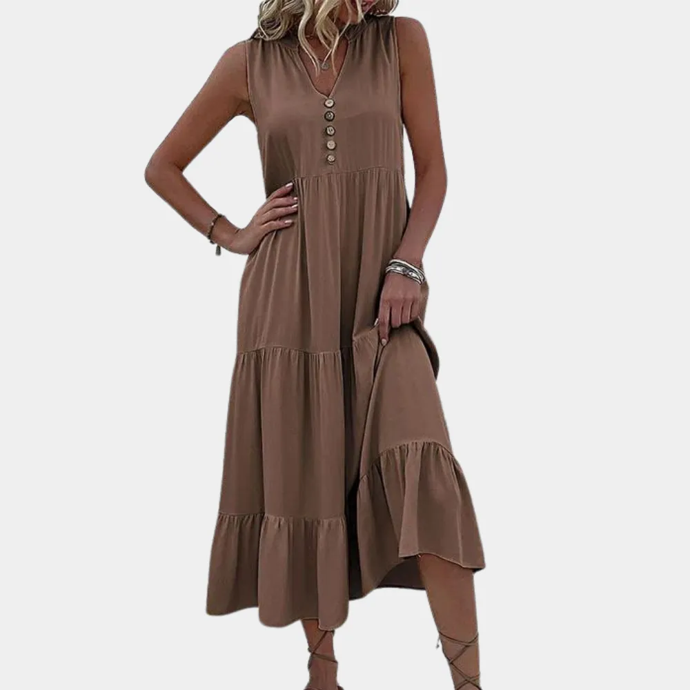 Ksenija - Casual women's v-neck dress