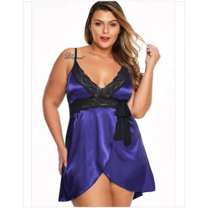 Ladies Sleeveless Nighties V-neck Nightgown  Women Plus Size Nightdress