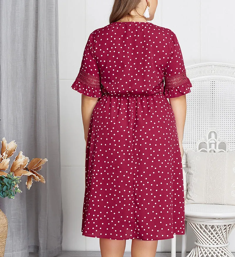 Large Size Summer Polka Dot Sexy Dress