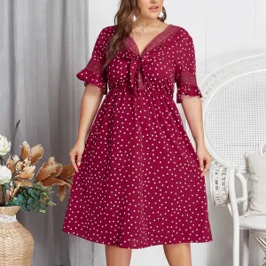 Large Size Summer Polka Dot Sexy Dress