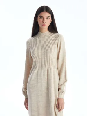 LCW Modest

Black Half Turtleneck Plain Long Sleeve Women's Knit Dress