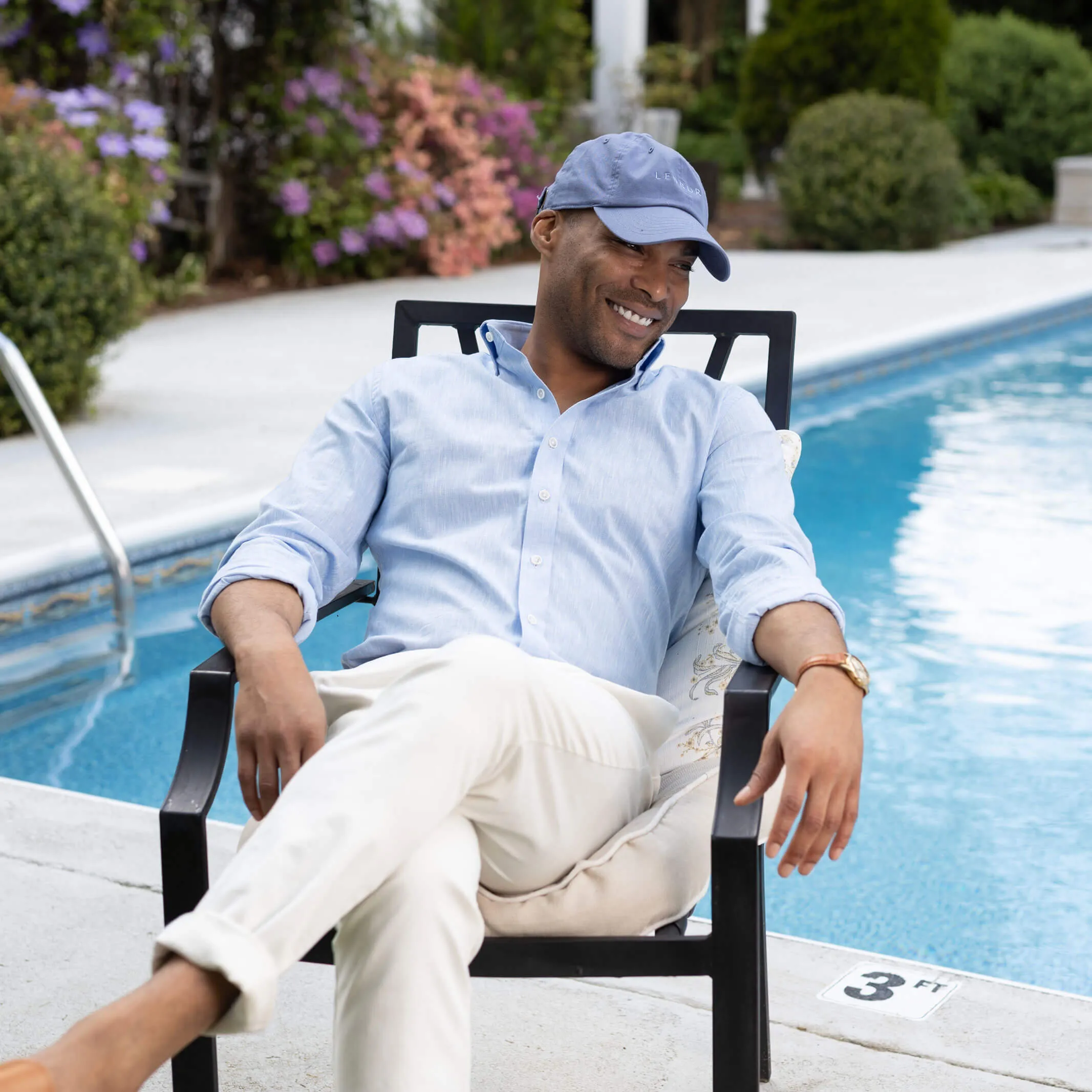 Ledbury Blue Washed Twill Hat