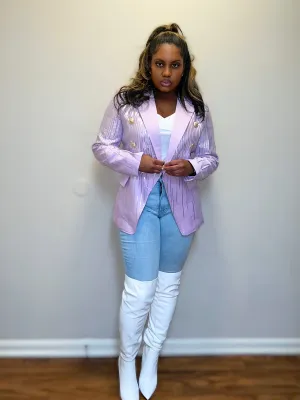 Lilac Sequin Blazer