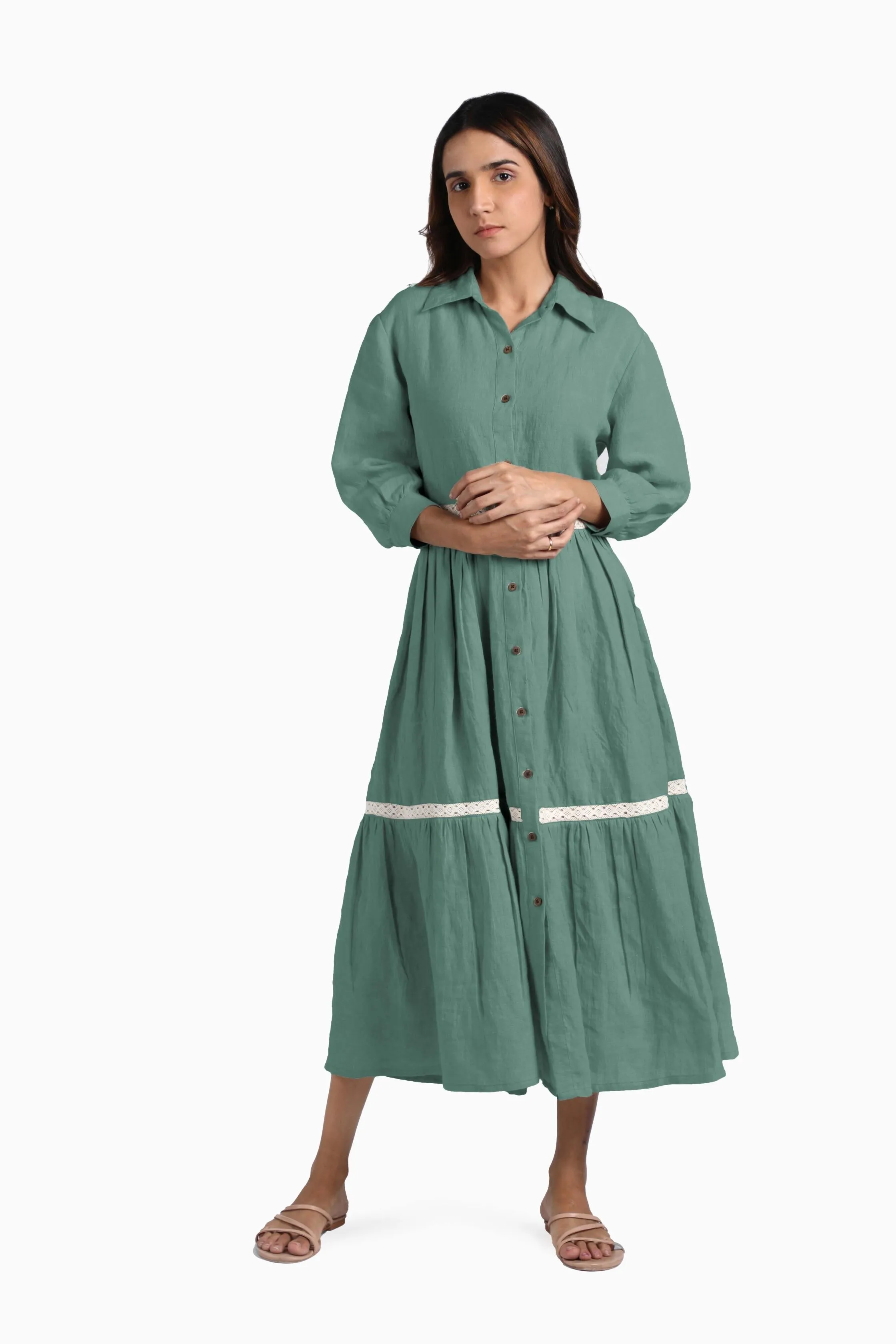 Linen Ariel Maxi Dress-Sunburnt Yellow