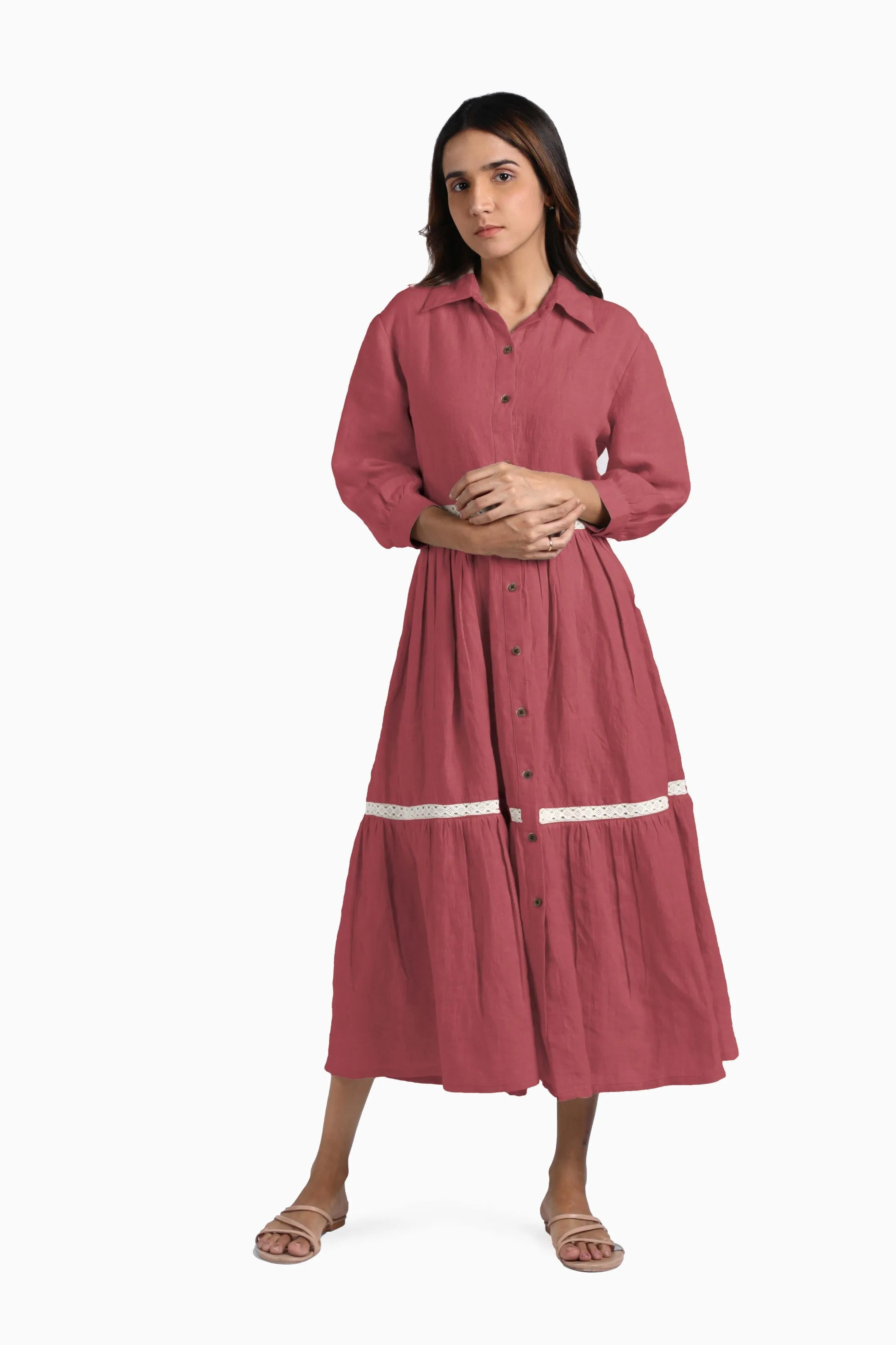 Linen Ariel Maxi Dress-Sunburnt Yellow