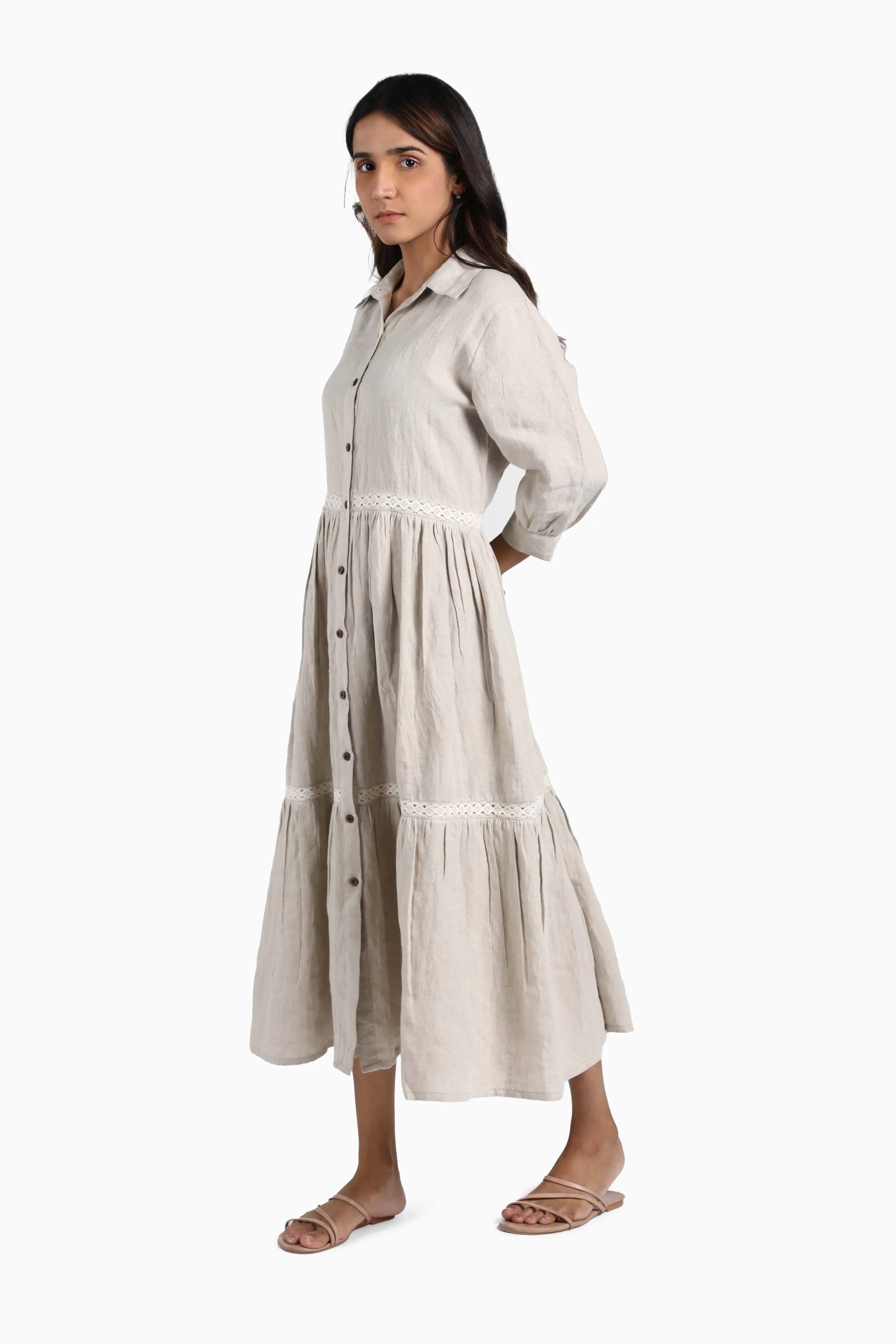 Linen Ariel Maxi Dress-Sunburnt Yellow