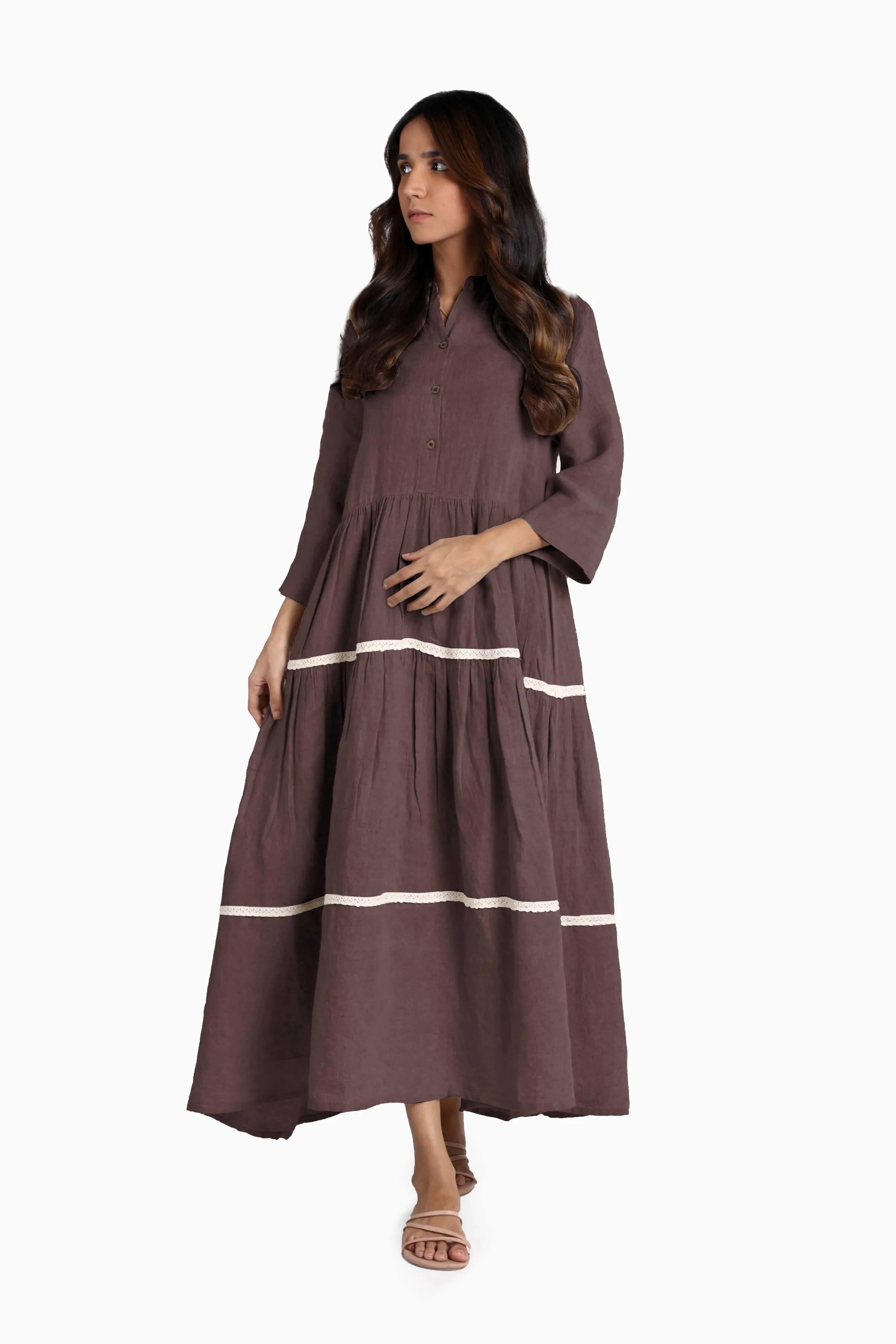 Linen Eve Maxi Dress-Sunburnt Yellow