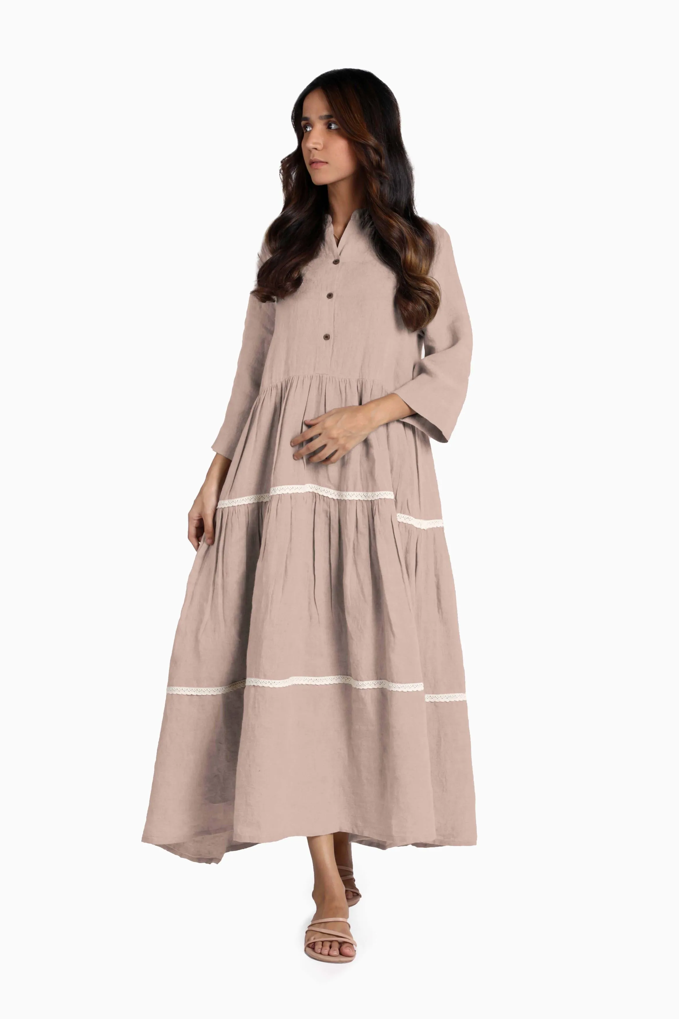 Linen Eve Maxi Dress-Sunburnt Yellow