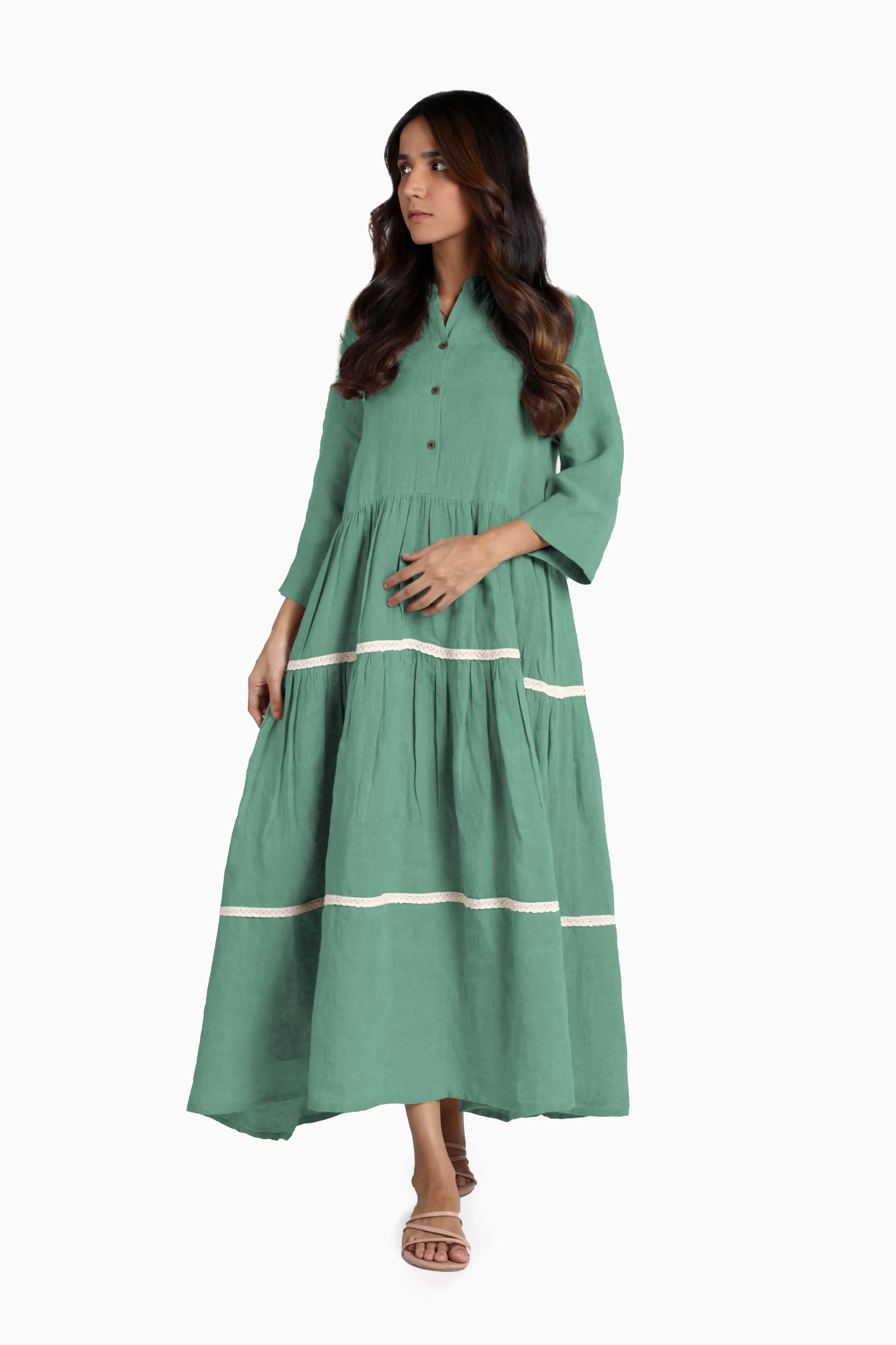 Linen Eve Maxi Dress-Sunburnt Yellow
