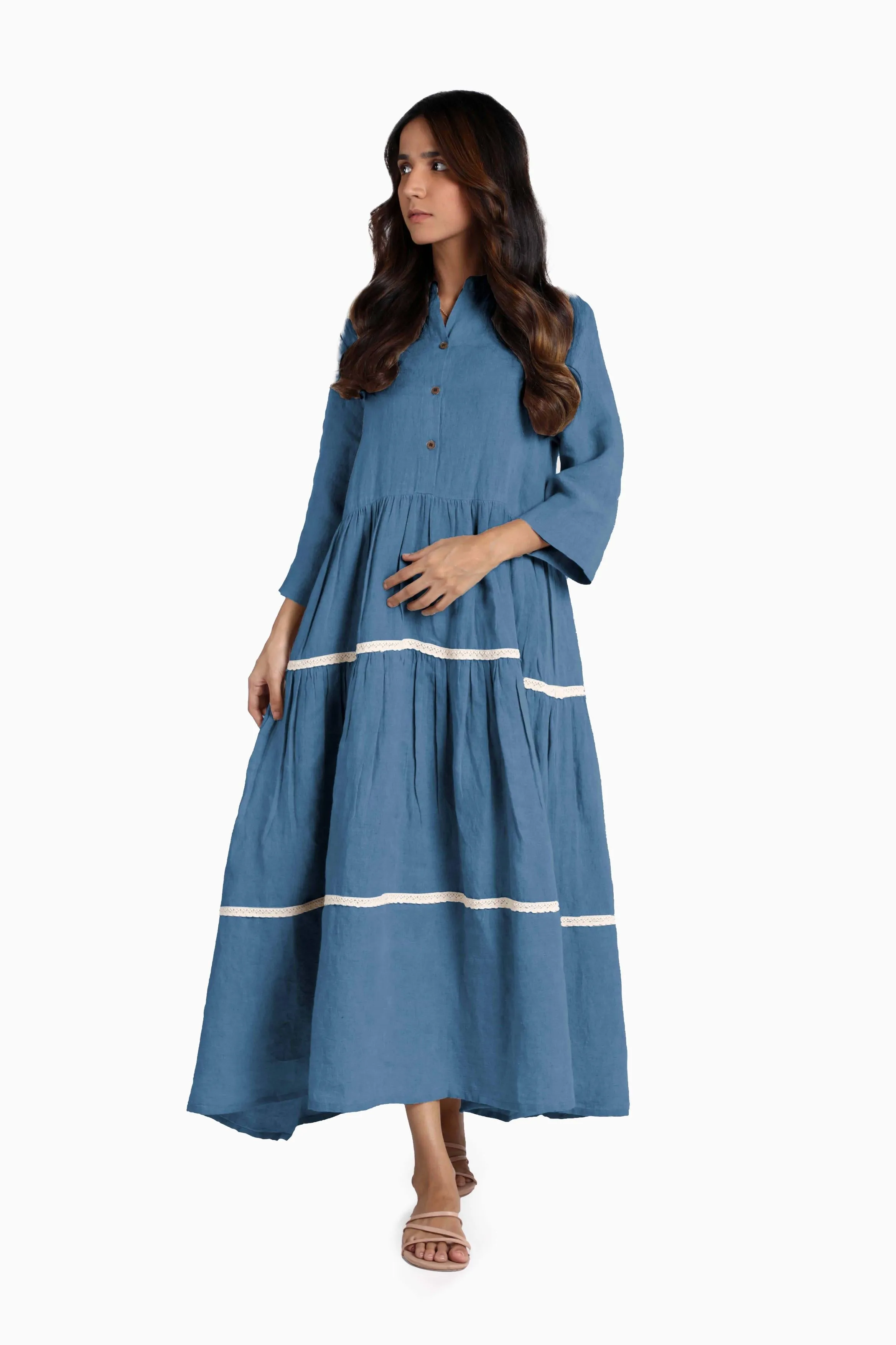 Linen Eve Maxi Dress-Sunburnt Yellow