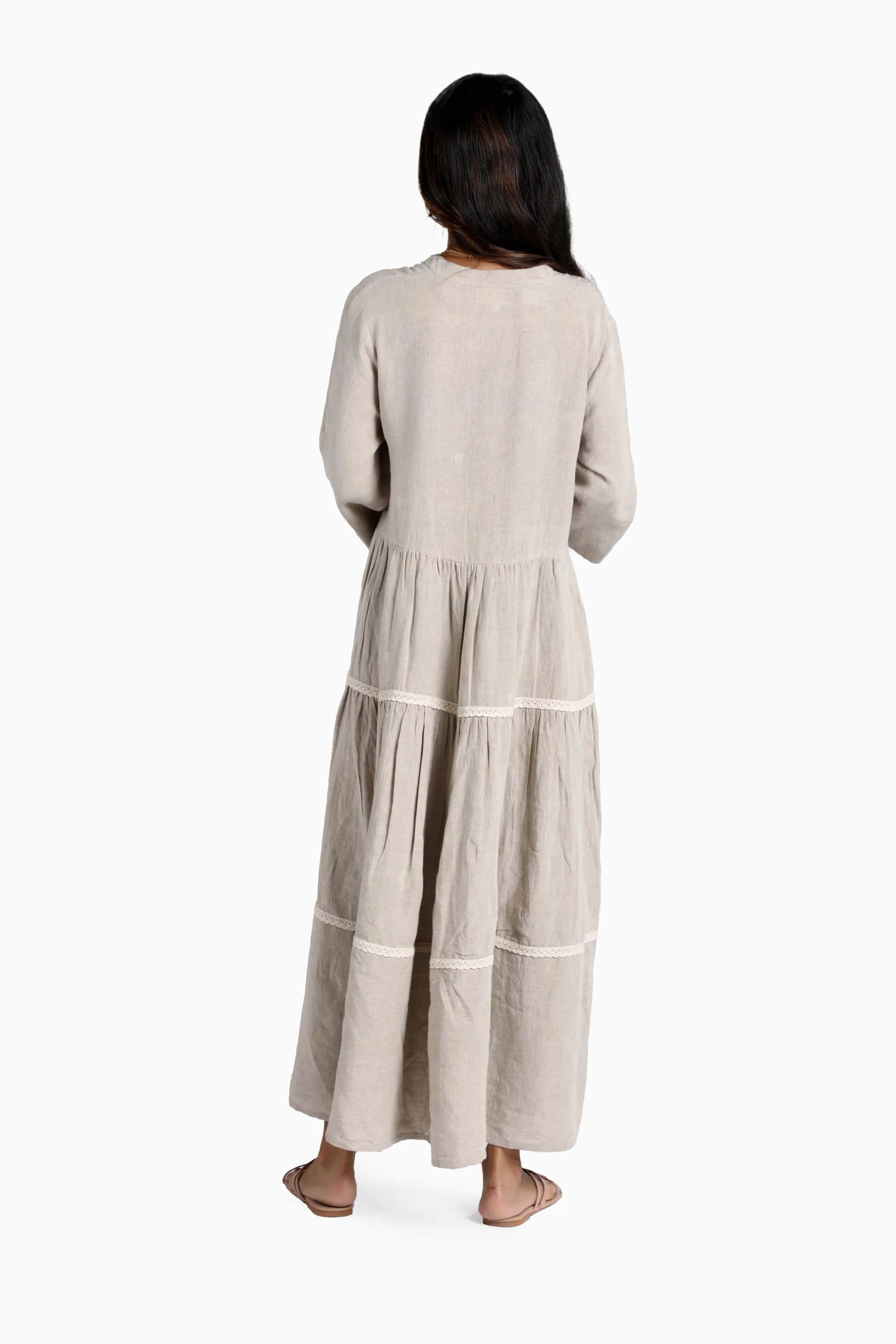 Linen Eve Maxi Dress-Sunburnt Yellow