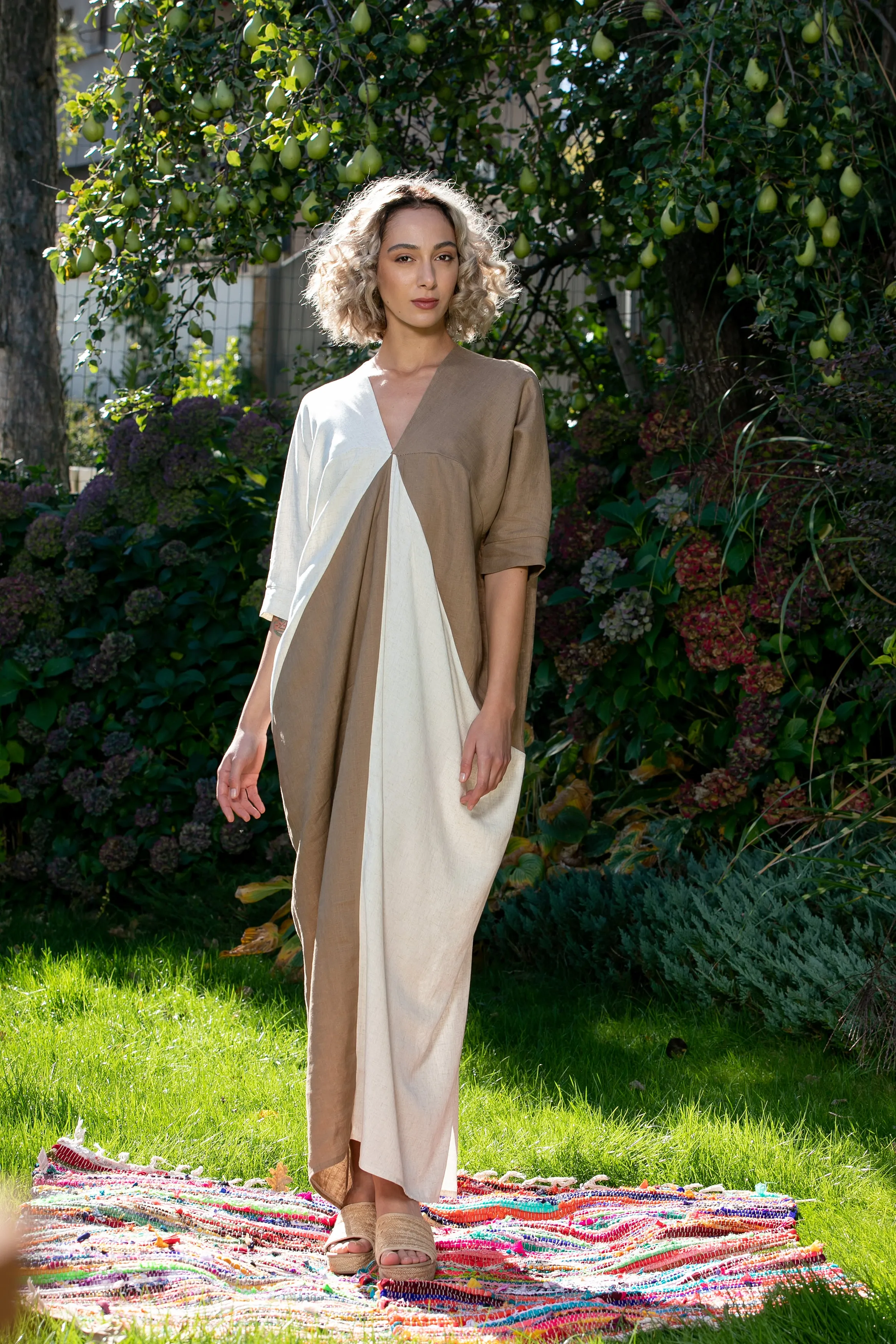 Linen Kaftan Dress