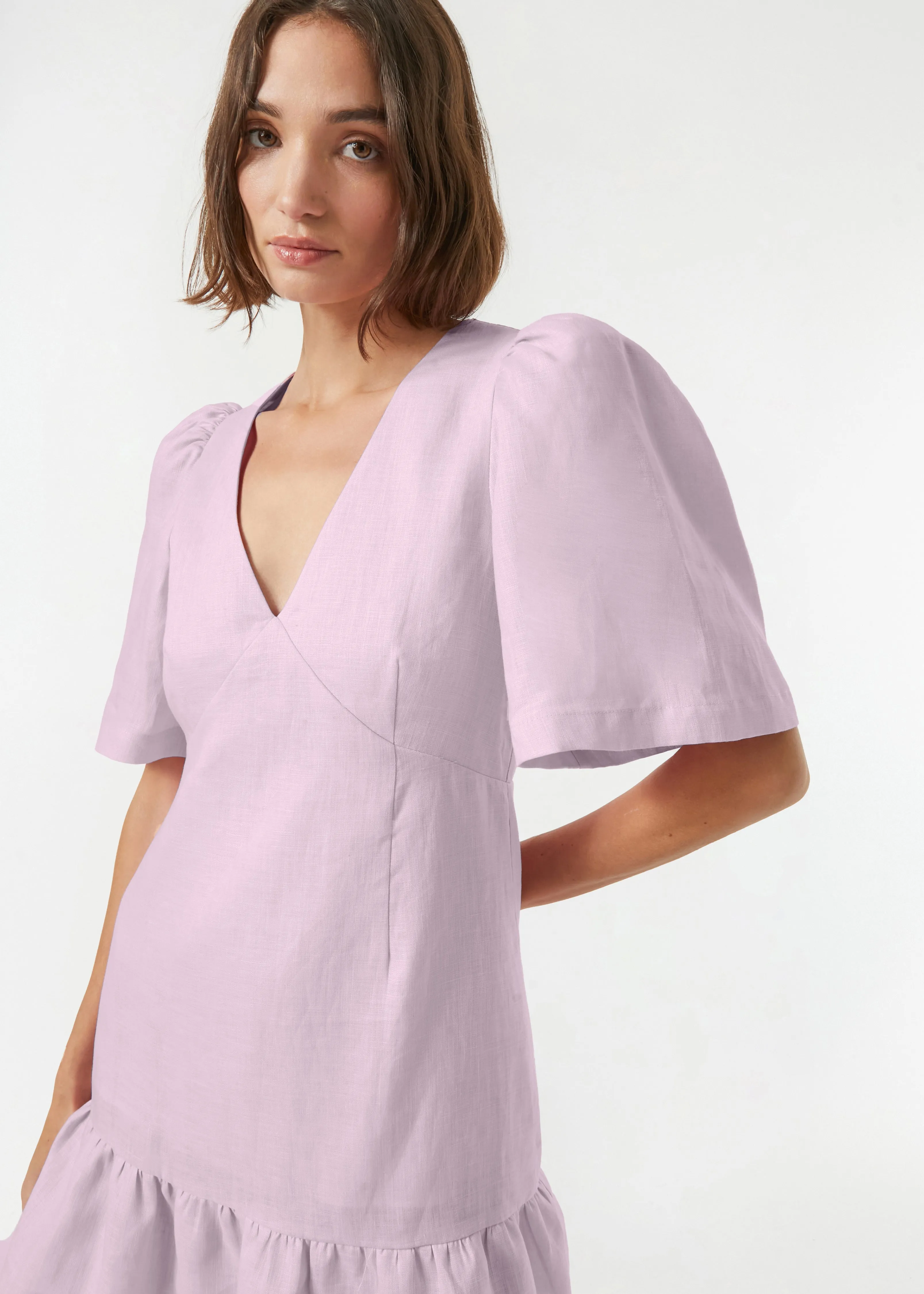 Linen Mariana Dress | Sun Bleached Pink