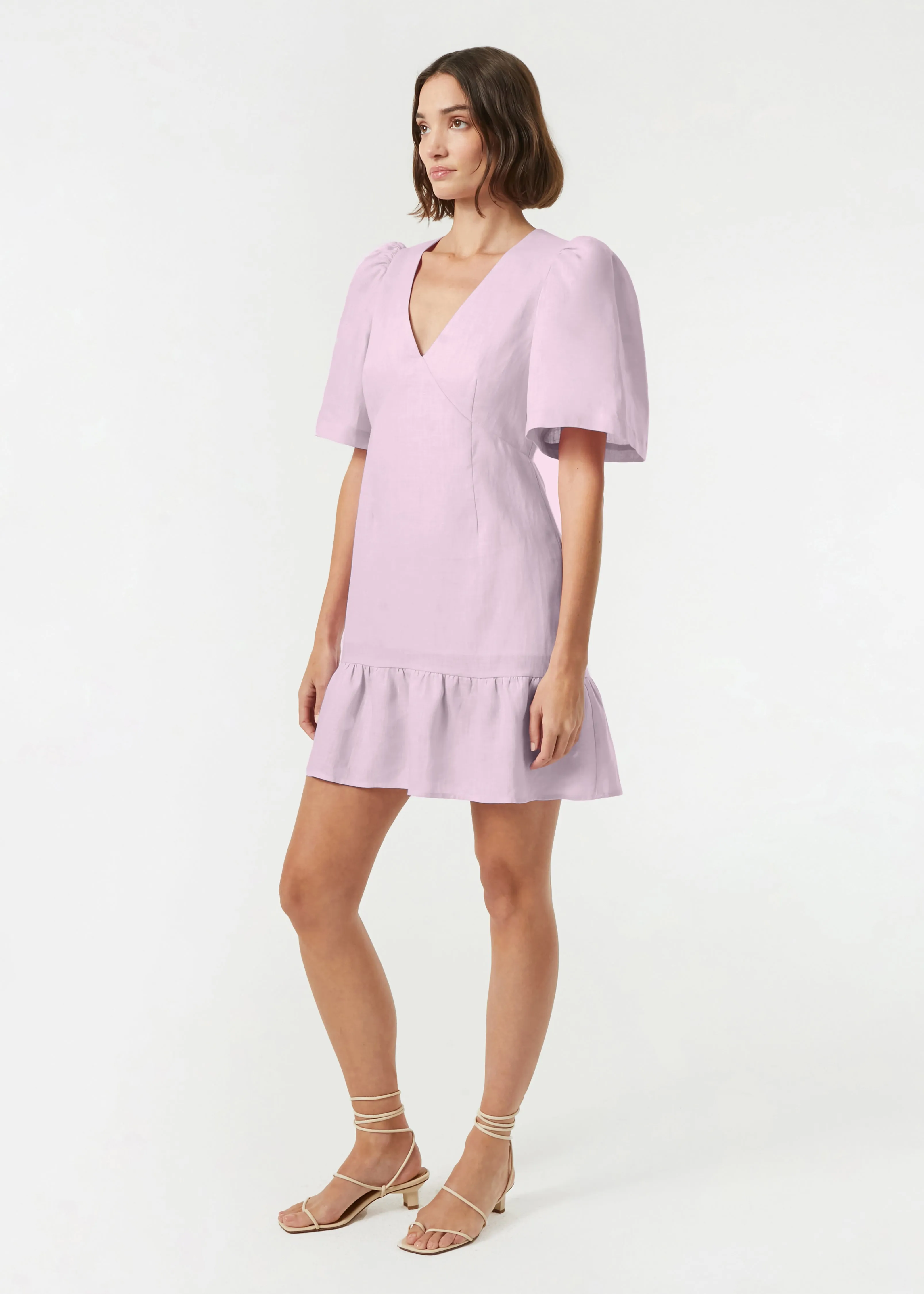 Linen Mariana Dress | Sun Bleached Pink