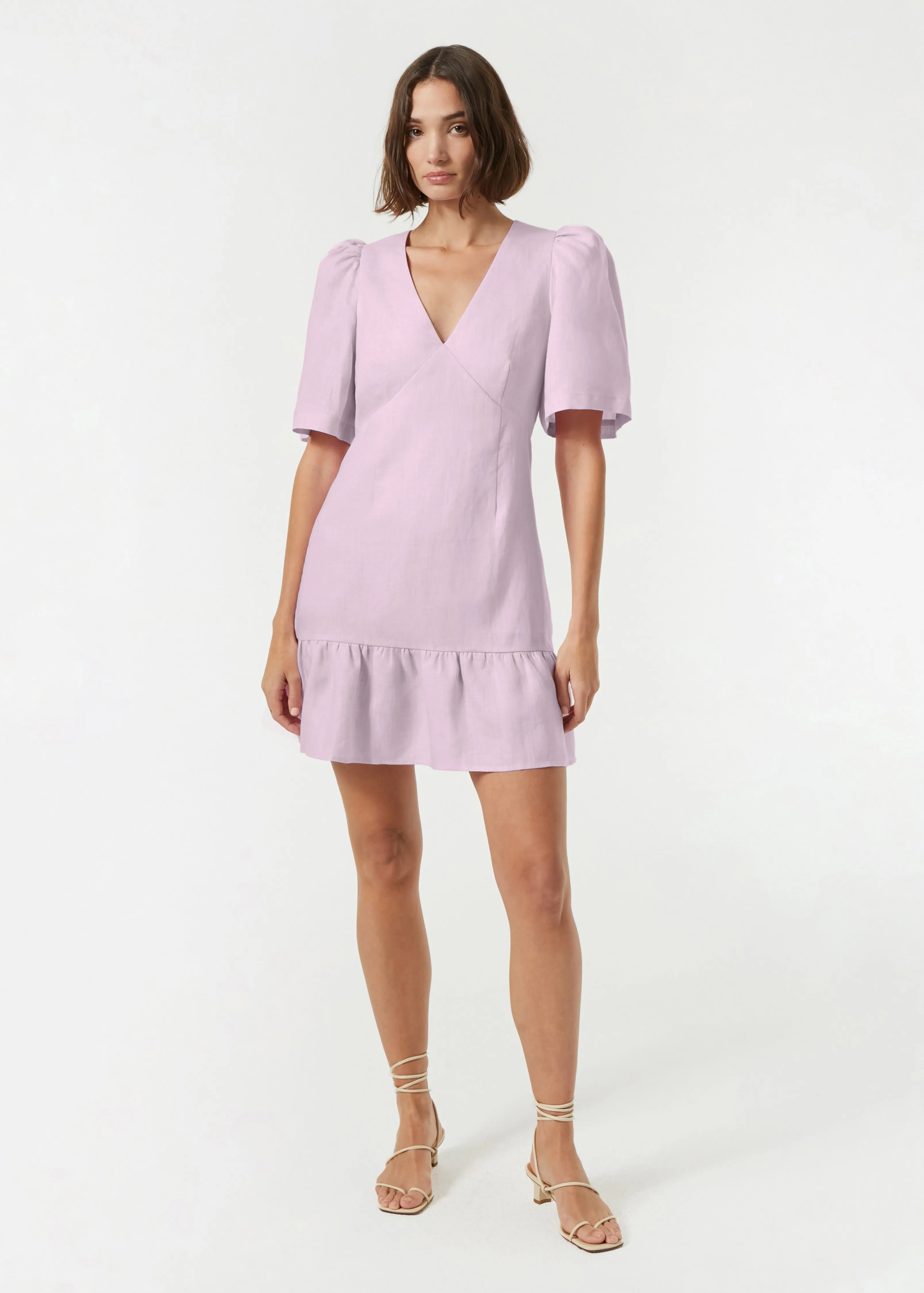 Linen Mariana Dress | Sun Bleached Pink