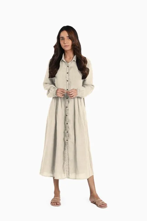 Linen Skylah Maxi Dress-Misty Lilac