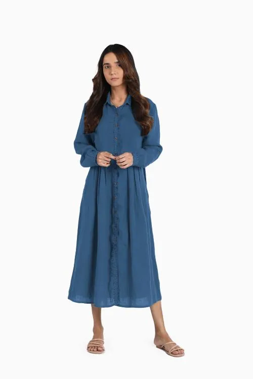 Linen Skylah Maxi Dress-Misty Lilac