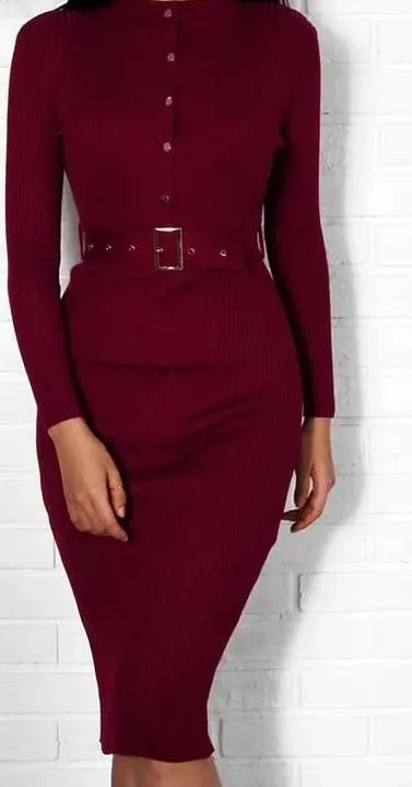 Long Sleeve Pencil Dress