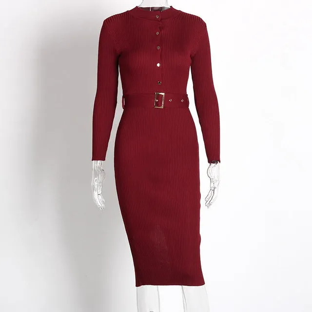 Long Sleeve Pencil Dress
