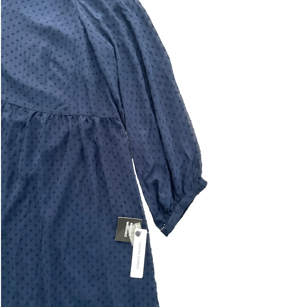 Long Sleeve Plus Size Navy Loose Dress