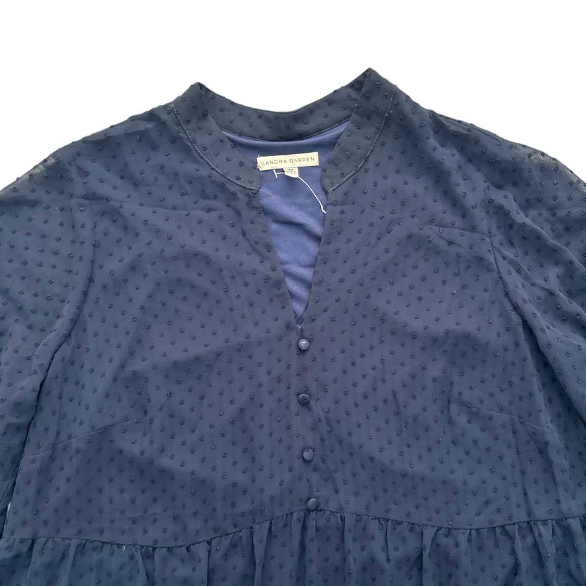 Long Sleeve Plus Size Navy Loose Dress