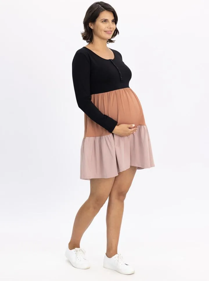 Long Sleeve Tiered Dress