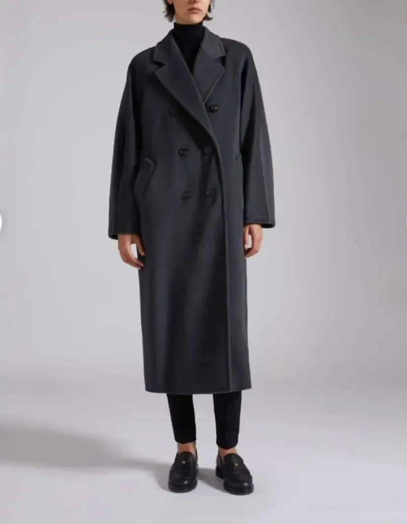 Long Wool Overcoat for Women, Cashmere Coat, Slim and Thin, Winter Fashion