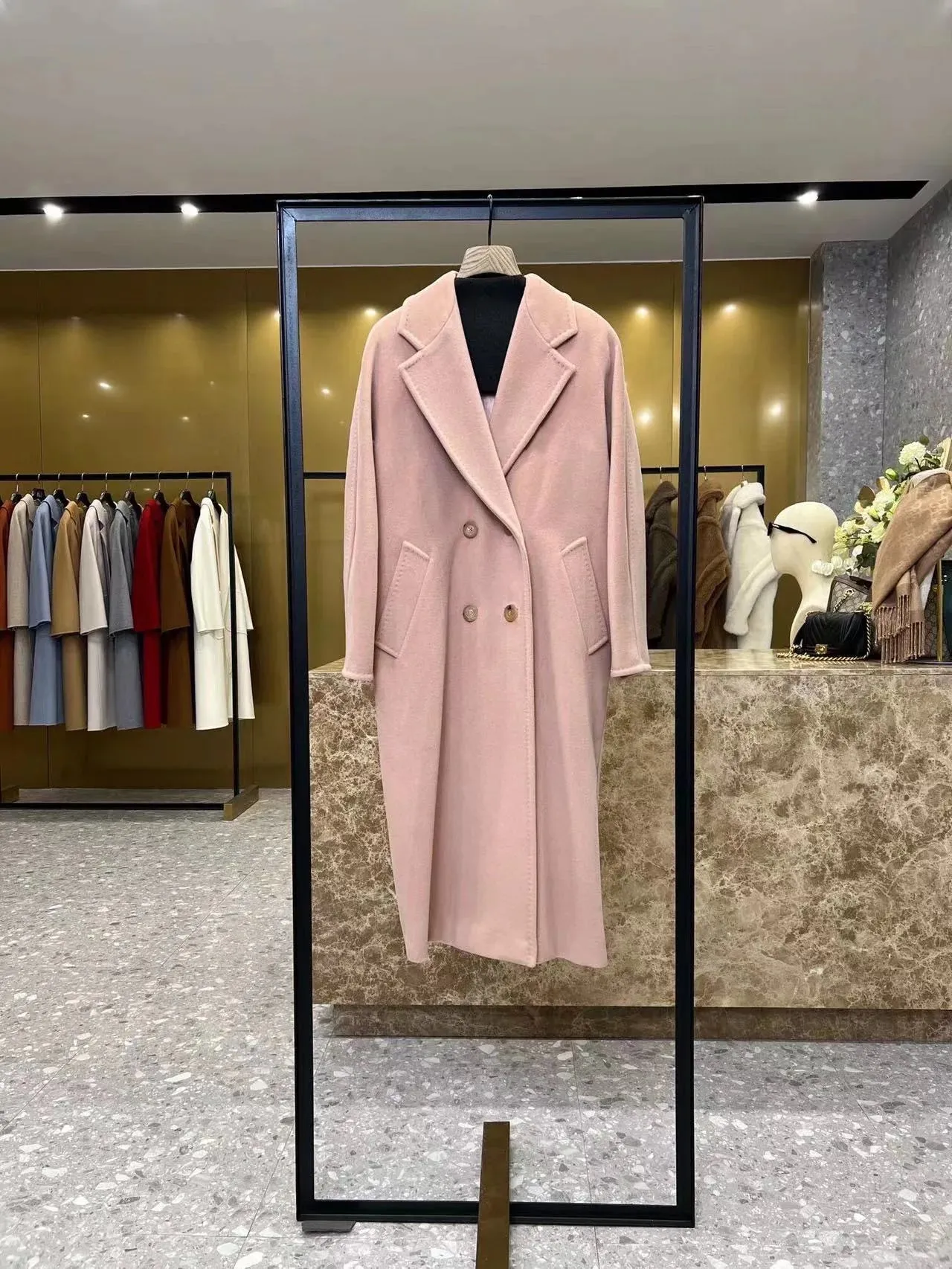 Long Wool Overcoat for Women, Cashmere Coat, Slim and Thin, Winter Fashion