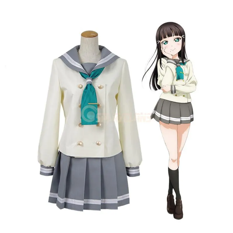 LoveLive!Sunshine!! Kurosawa Dia and Aqours All Members Autumn And Winter School Uniform Cosplay Costume