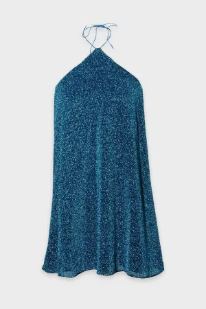 Lumière Necklace Dress in Ocean Blue