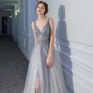 Luxury Sequin Slim Backless Party Evening Dress Summer Grad Dresses
