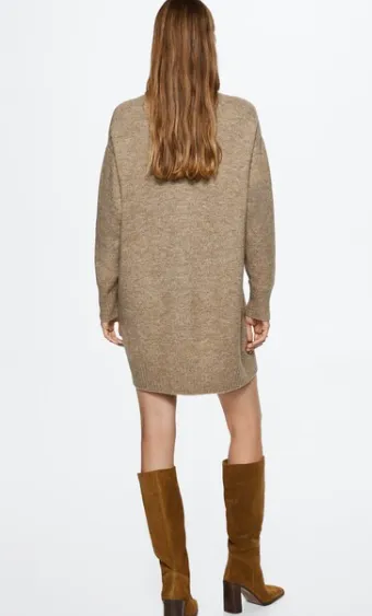 M N G  Turtle neck dress women