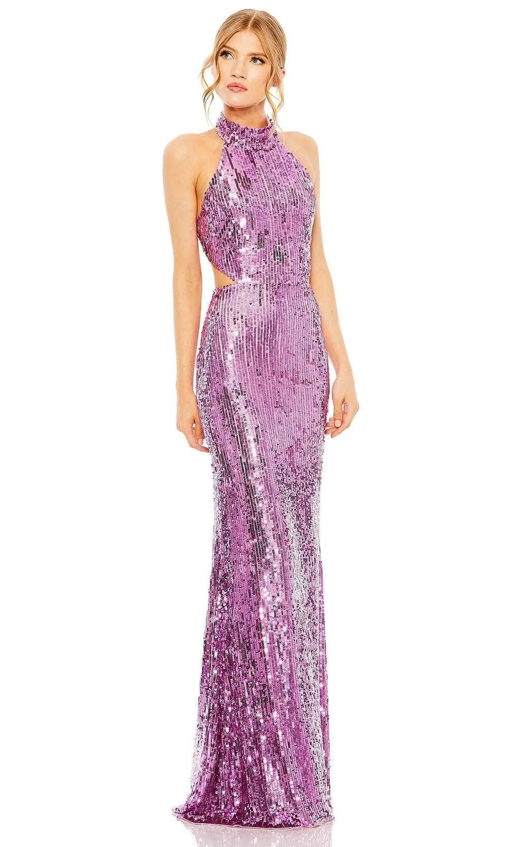 Mac Duggal 93976 - Fully Sequined Halter Evening Dress