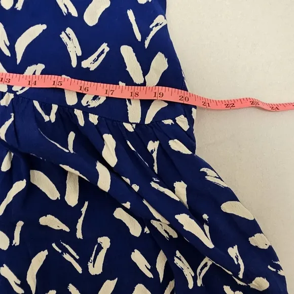 Maeve by Anthropologie Blue White Caravane Drop Waist Tunic Dress Size M