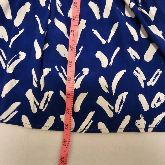 Maeve by Anthropologie Blue White Caravane Drop Waist Tunic Dress Size M