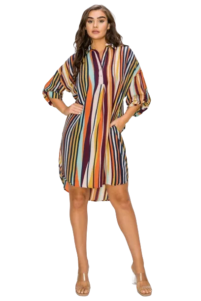 Magenta Combo Plus Size Dress - Pack of 6
