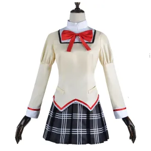 Mahou Shoujo Madoka Magica Homura Akemi Anime Character School Uniform Cosplay Costume Outfits