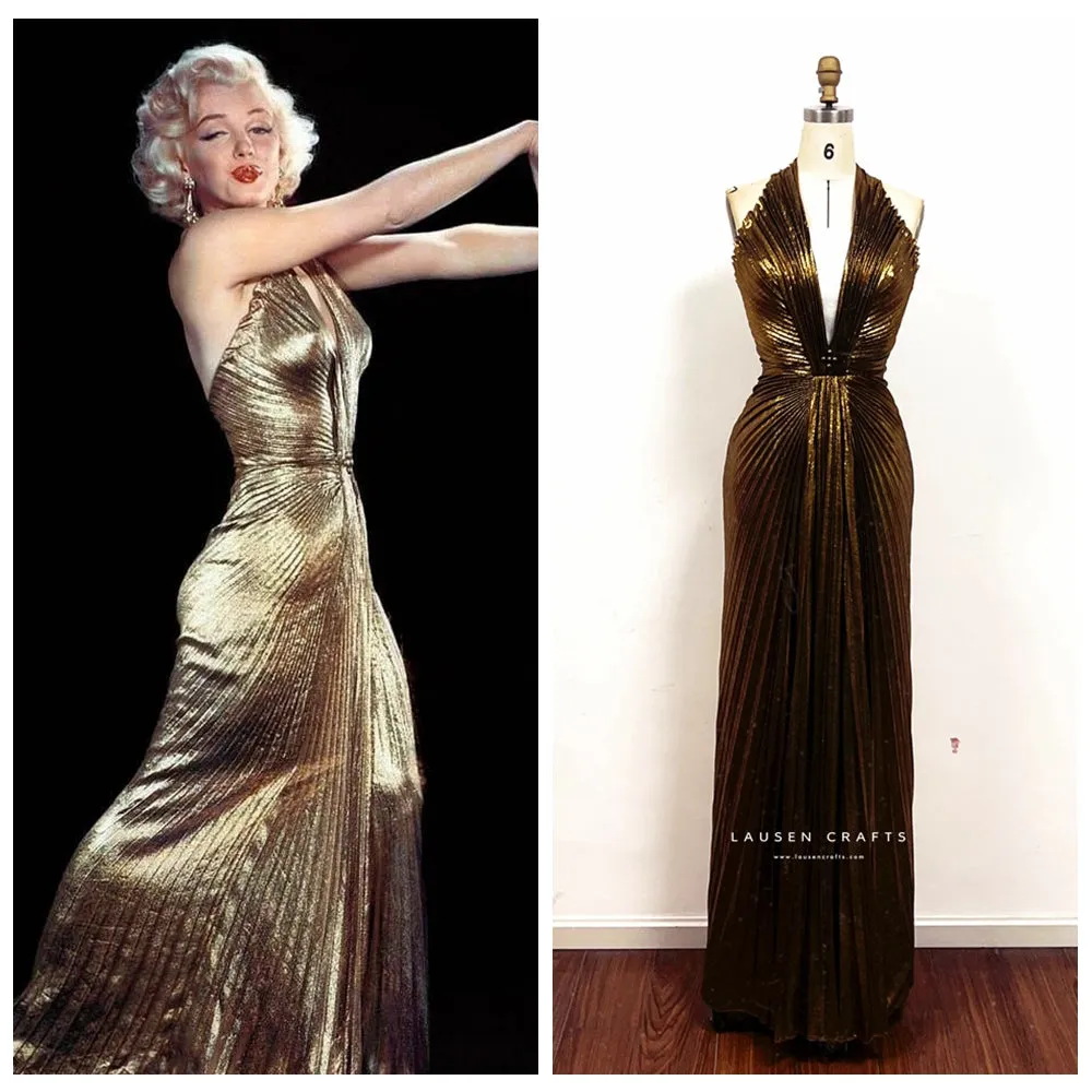 Marilyn Monroe Gold Dress Gentlemen Prefer Blondes Costume