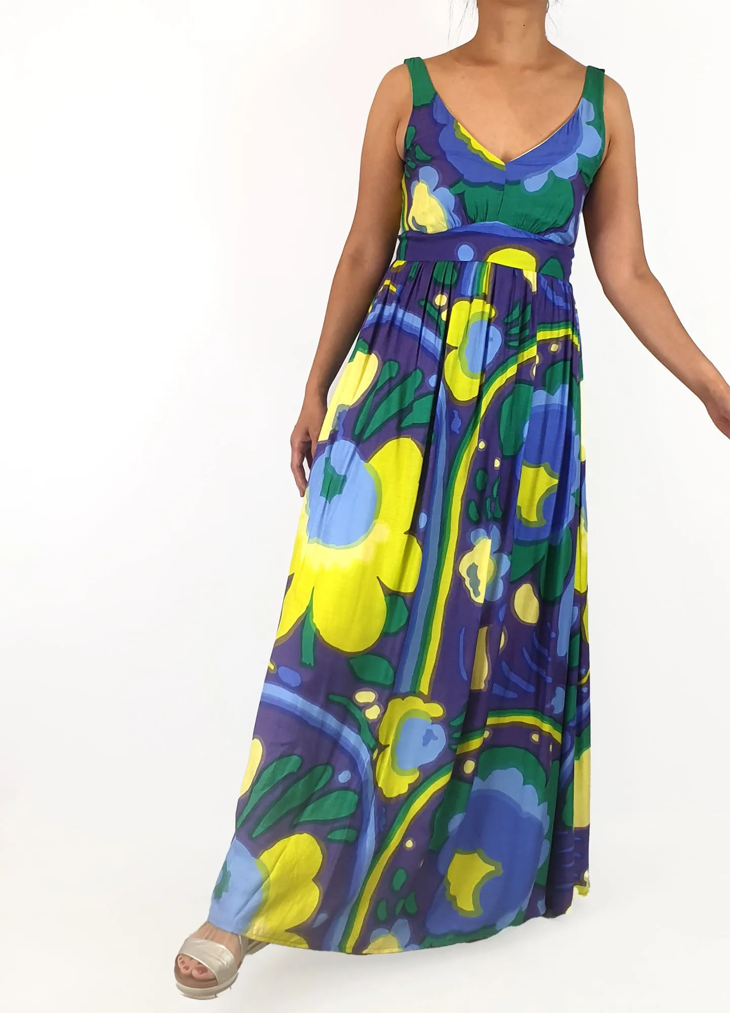 Marimekko silk mix maxi dress size 36/10