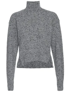 Marl Swingy Turtleneck in Heather