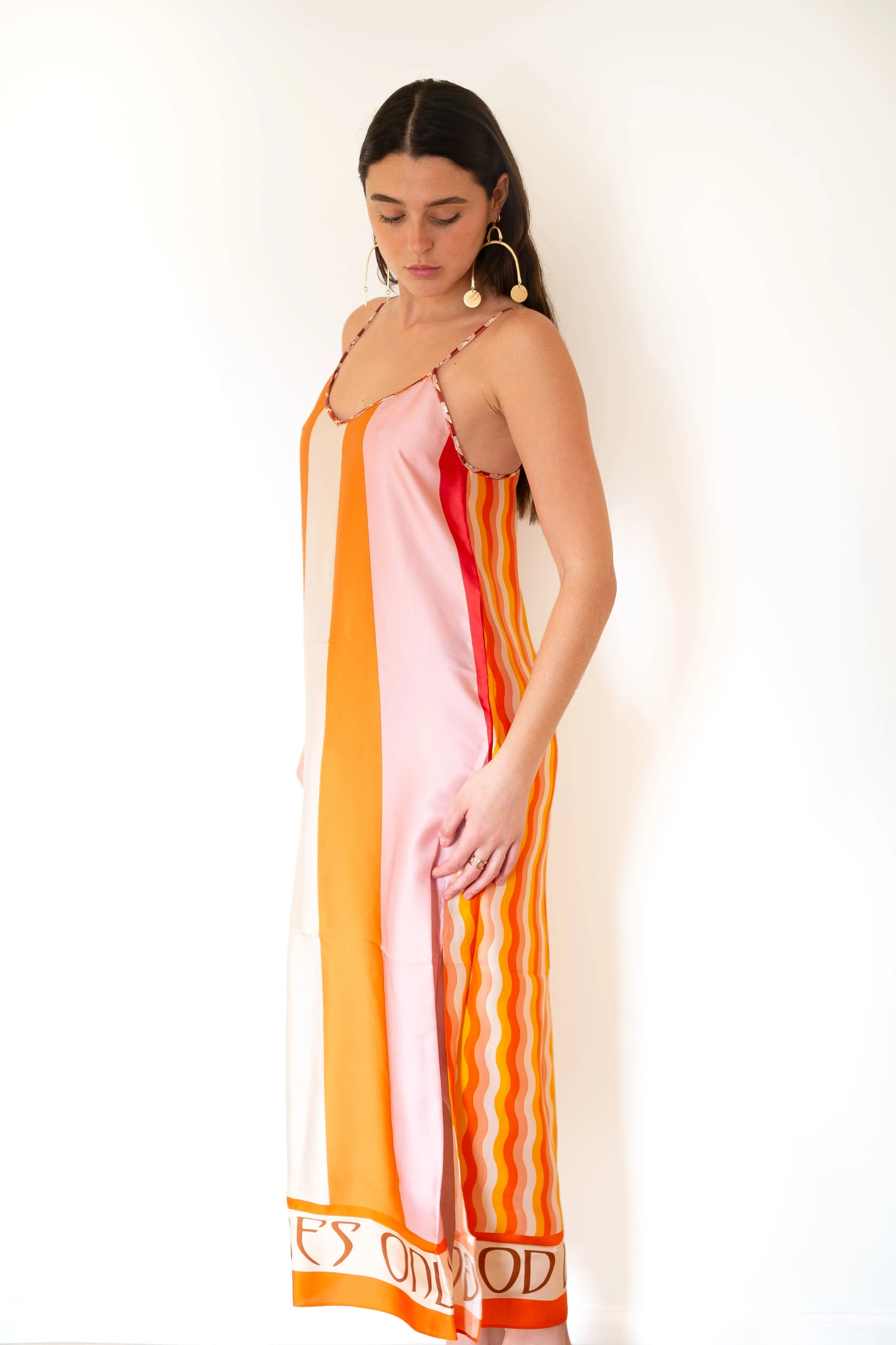 ME369 Olivia Camisole Dress - Orange Summer